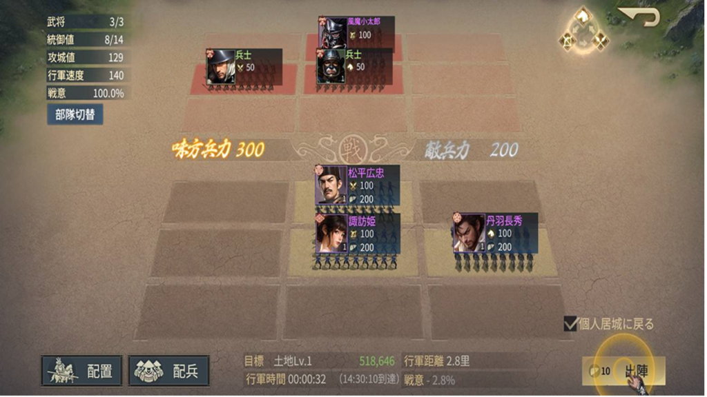 戦略的なバトル編成